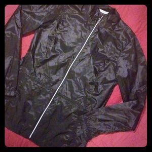 Light weight black parka style wind Jacket